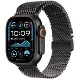 Apple Watch Ultra 2 49mm Black Titanium Case with Black Titanium Milanese Loop  (MX5U3)